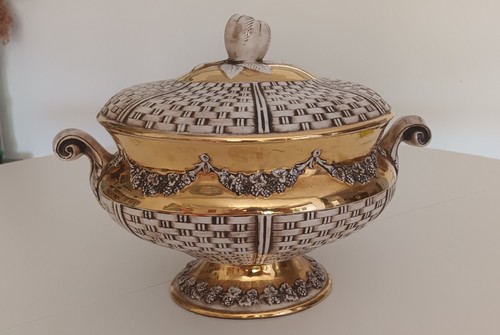 Zuppiera capodimonte oro - zuppiera,