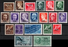 REPUBBLICA SOCIALE 1943 - Serie imperiale sovrastampata P.M. (20 val. MNH**)