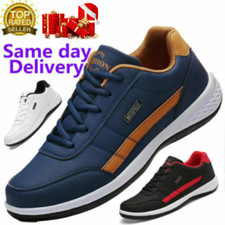Scarpe da ginnastica uomo sneakers moda sportive pelle casual stringate passeggio misura