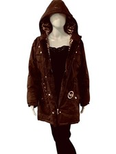 Parka piumino marrone con
