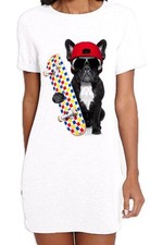 Bulldog Francese Skateboarder Divertente Donna Abito - Bulldogs Regalo
