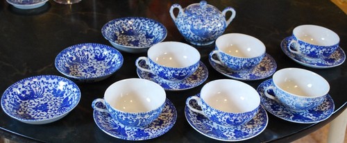 Set pezzi vintage old blue - pezzi,