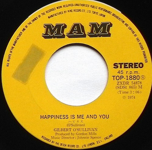 Gilbert osullivan happiness - gilbert,