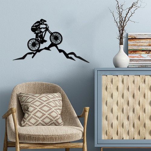 Mountain bike metal wall - bike,