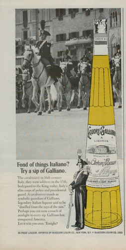 1970 galliano liquore - galliano,