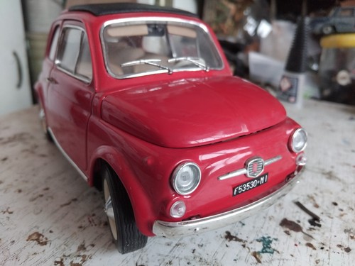Burago fiat 500 rossa - fiat,
