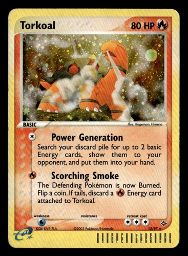 Torkoal holo drago raro 97 - torkoal, 12/97