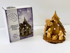 Presepe legno d'ulivo intagliato a mano da Zacharia Brothers Factory Betlemme