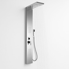 Colonna 002 Doccia 4 Funzioni Inox Cascata Bocchette Idro Lombari L20xP44xH170