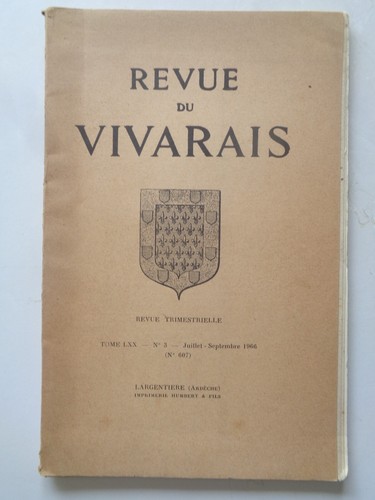Revue vivarais tome lxx - revue,
