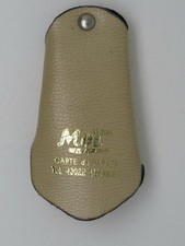 vecchio PORTACHIAVI PUBBLICITARIO in pelle MOT carte da parati vintage gadget di