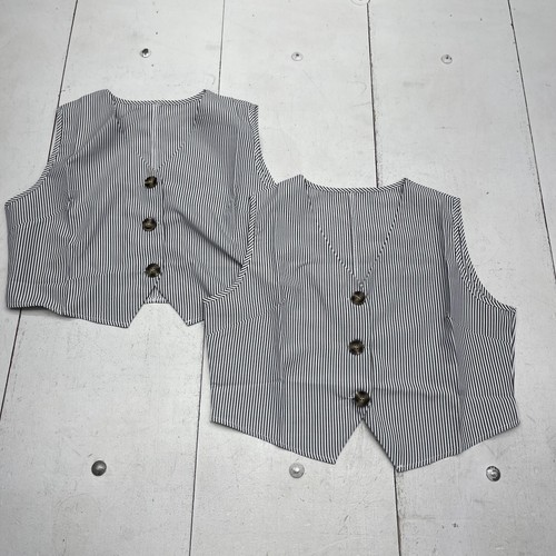 Gilet righe bianco - gilet, a