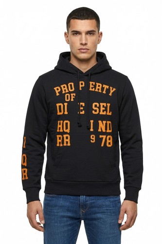 Diesel felpa uomo nero - felpa,