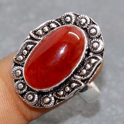 Anello corniola placcato