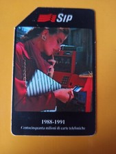 SCHEDE TELEFONICHE SIP USATA OMAGGIO 10 SCATTI"1988/1991 CARTE TELEFONI/CABINA 