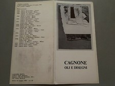 arte pieghevole  invito Galleria Rotta Genova 1981 Angelo Cagnone oli disegni