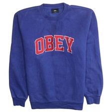 Felpa pullover Obey uomo blu