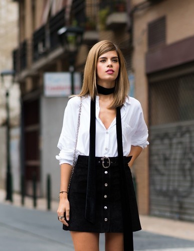 Gonna zara nera vera pelle - gonna,