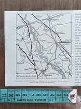 Pavia Cassolnovo due antiche stampe del 1932: cartina mappa + chiesa San Giorgio