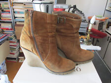 Scarpe Donna Villanova Tronchetto Inverno Camoscio Marrone n° 38 europeo