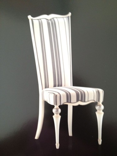 Sedia bianca imbottita - sedia,