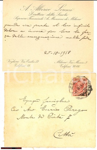 1918 milano biglietto scuola - 1918,