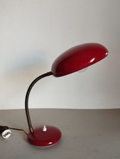 lampada da tavolo in metallo bordò e ottone anni '60