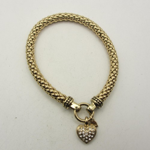 Bracciale vintage strass cuore - bracciale,