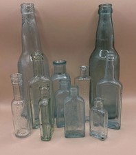 Lot of 11 Nice Antique Aqua