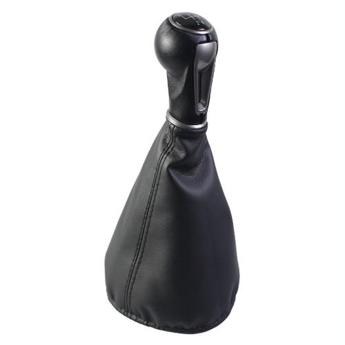 Pomello cambio nero - in, pelle