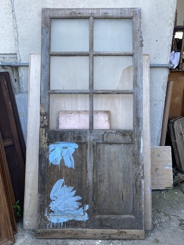 Porta pioppo 800 vetri - pioppo,