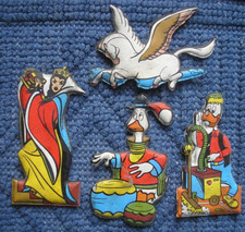 PLASTECO DISNEY MIO LOTTO 4 FIGURINE ARCHIMEDE CICCIO GRIMILDE FANTASIA CAVALLO