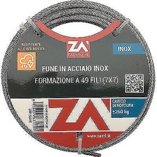 FUNE ACCIAIO INOX D.MM 6 L.MT