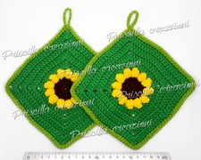 Coppia di presine all'uncinetto