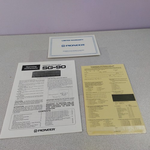 Equalizzatore grafico pioneer - equalizzatore,