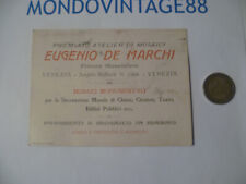CARTONCINO PUBBLICITARIO PITTORE MOSAICISTA EUGENIO DE MARCHI Venezia INIZI 1900