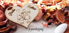 50 cuore segnaposto matrimonio nomi incisi sposi bomboniera cuoricini legno