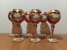 Murano 3 Fuochi - 6 grandi calici in vetro di Murano