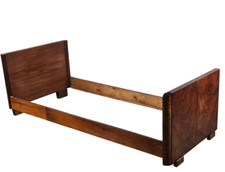 Letto Art Decò in radica di
