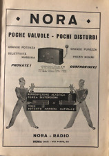 Pubblicità d'epoca 1930 reclame stampa a piena pagina intera Nora Radio
