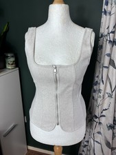 Top corsetto ZARA grigio con