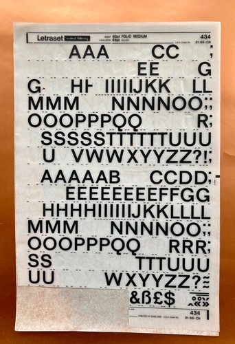 Letraset 434 folio medium - 434, --