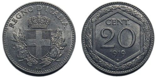 Centesimi 1919 esagono - 20,