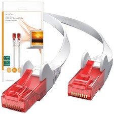CAVO DI RETE ETHERNET 3 METRI 3MT LAN PLUG RJ45 UTP CAT6 PIATTINA NEDIS ITALIA