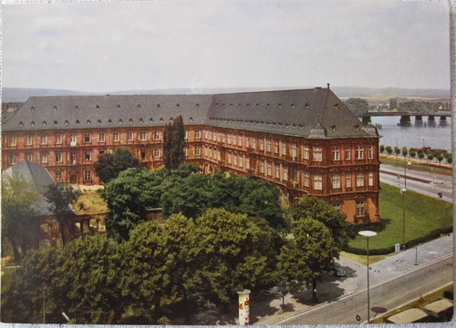 Cartolina magonza sul reno - magonza,