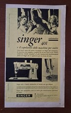 Pubblicità macchine per cucire Singer 401 (1960)