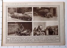 1915 WWI WW1 STAMPA ~ APPARECCHI SCIENTIFICI SU VEICOLI PROIETTILI FARI PER AUTO