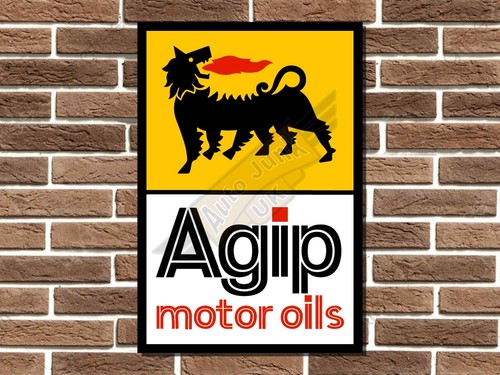 Insegna metallo agip - metallo,