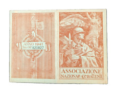 Tessera Associazione Nazionale Combattenti Anno 1941