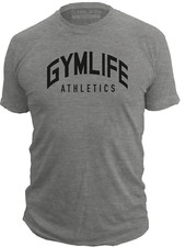 GYM LIFE ATHLETICS Archway Maglietta Uomo Allenamento Esercizio Fitness Maglietta, Grigio